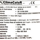 Stufa a pellet idro Serena 25 kw Climacalor bianca